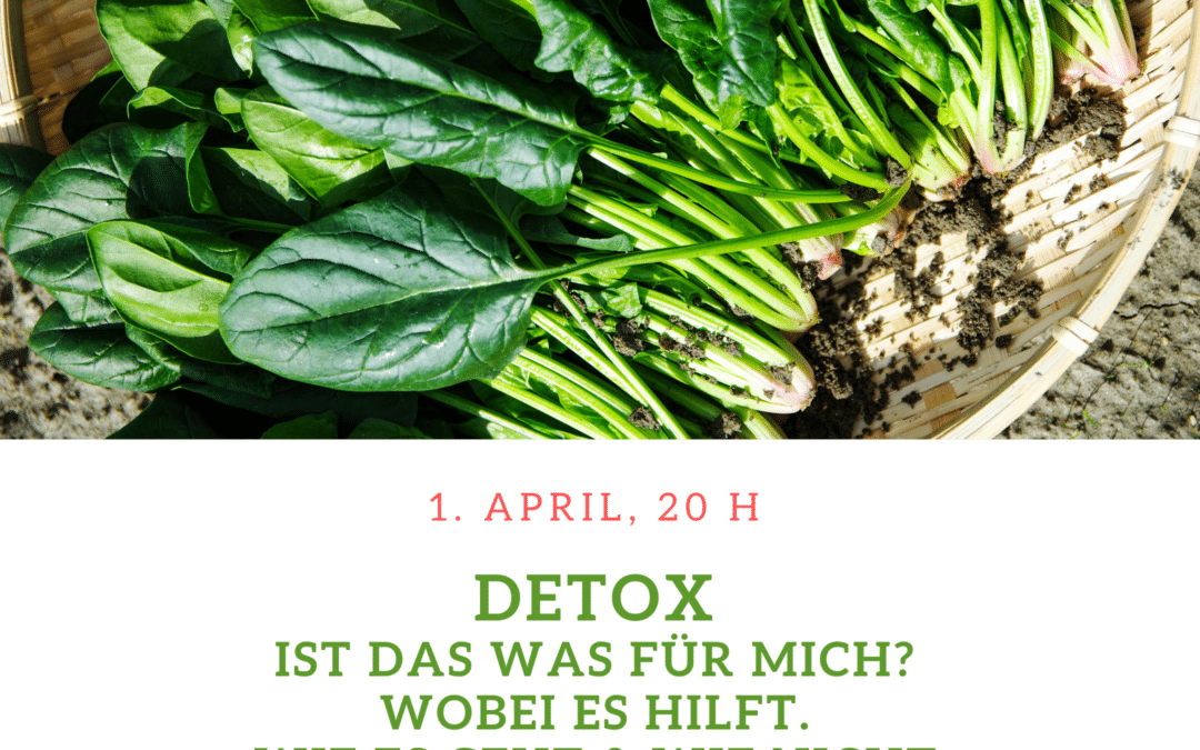 1. April – DETOX ZOOM LIVE Call, 20 h & ZOOM LINK