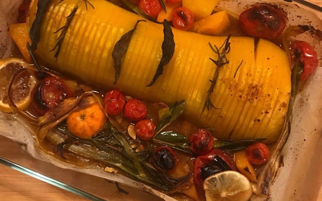 Hasselback Kürbis