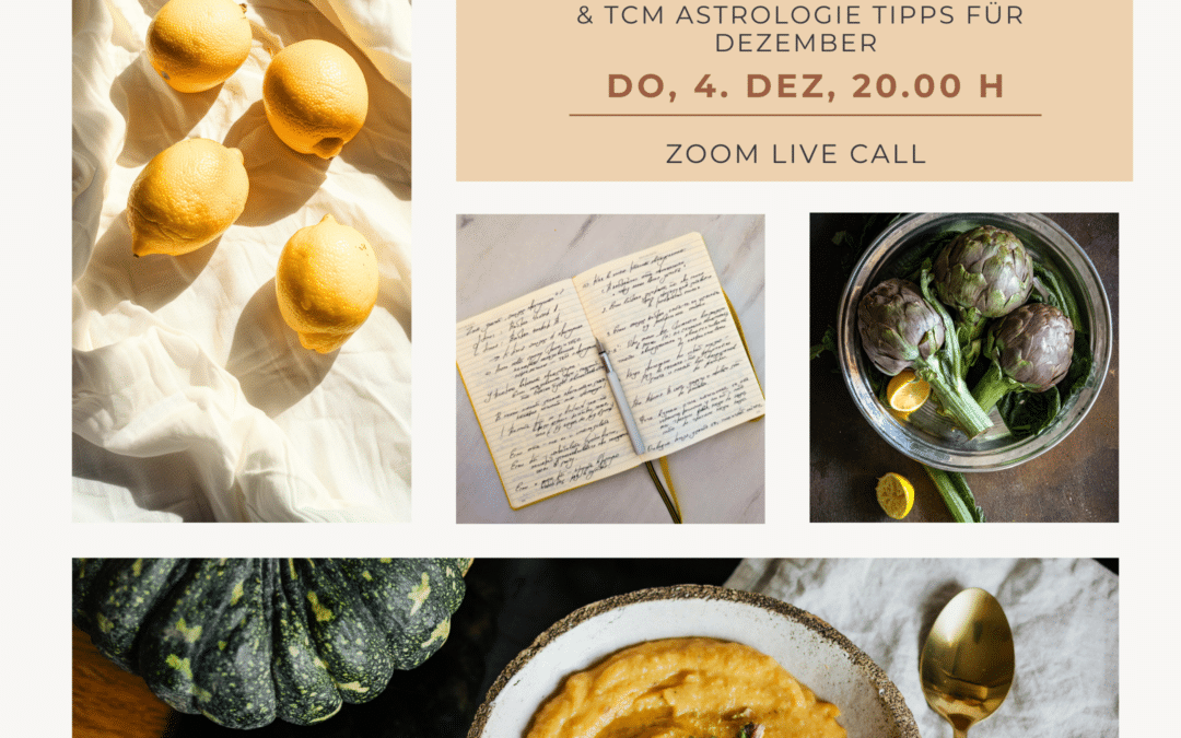 4. 12. ZOOM Meeting – Bekömmlich kochen & TCM Astro Tipps